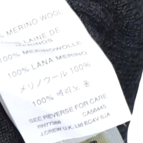 J.Crew Slim Fit Merino 100% Wool Sweater Charcoal Grey L Minimalist Preppy - Picture 7 of 7